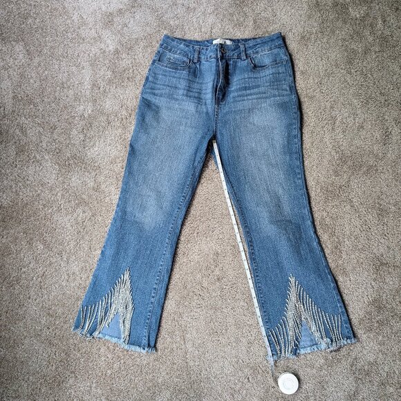 Labijou Rhinestone  jean capris - Picture 2 of 8